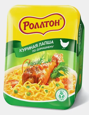 Лапша Роллтон по-домашнему б/п 90г лоток