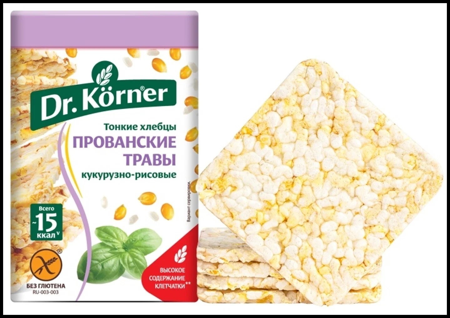 Хлебцы Кукурузно-рисовые прованские травы 100г Доктор Корнер