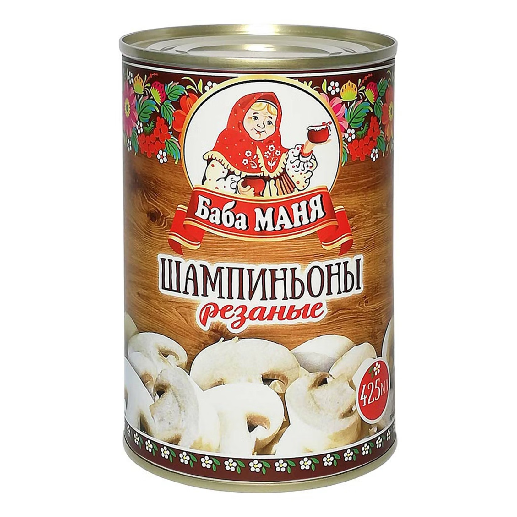 Шампиньоны резаные 425мл Баба Маня