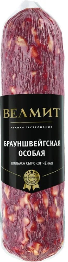 Брауншвейгская особая колбаса с/к 200г Велмит