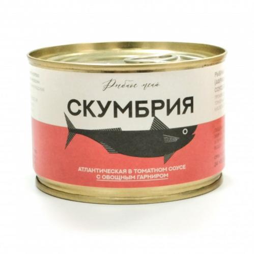 Скумбрия в т/с с овощ. гарниром 250гр Рыбное меню