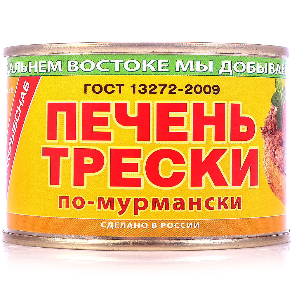 Печень трески по-мурмански 240г Примрыбснаб