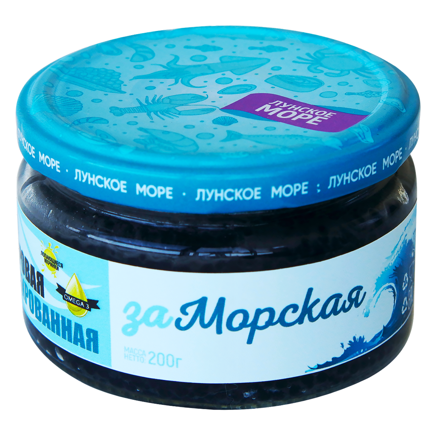 Икра осетровая ЗАМОРСКАЯ имитиров 200гр ст/б Лунское море
