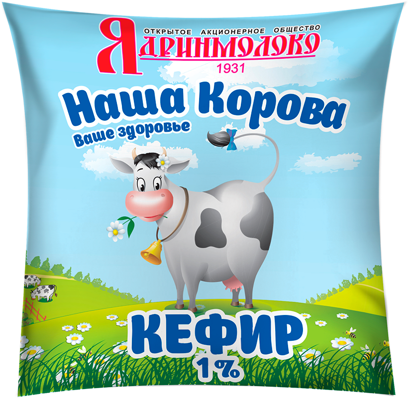 Кефир 1% 450гр Ядринмолоко