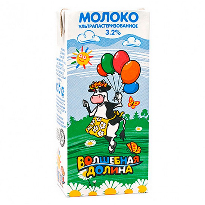 Молоко Волшебная долина 3,2% 950мл