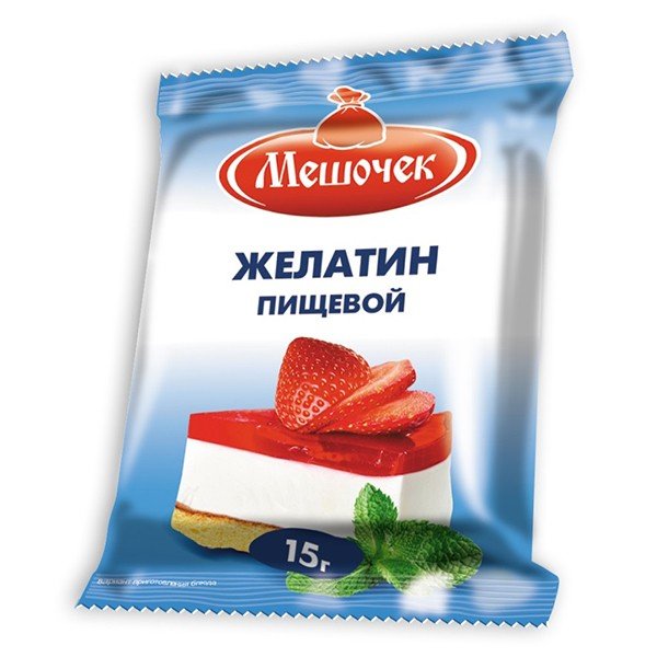 Желатин пищевой 15г Мешочек