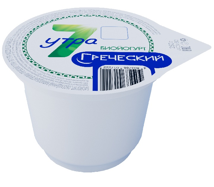 Биойогурт Греческий 7 утра 2% 250гр бзмж