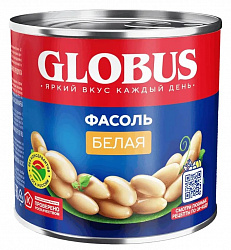 Фасоль Белая 425мл ж/б Глобус