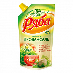 Майонез Ряба провансаль классический 192гр