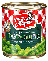 Горошек зеленый ГОСТ Фрау Марта 310г