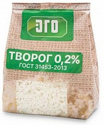 Творог обезжиренный 0,2% 400гр Эго